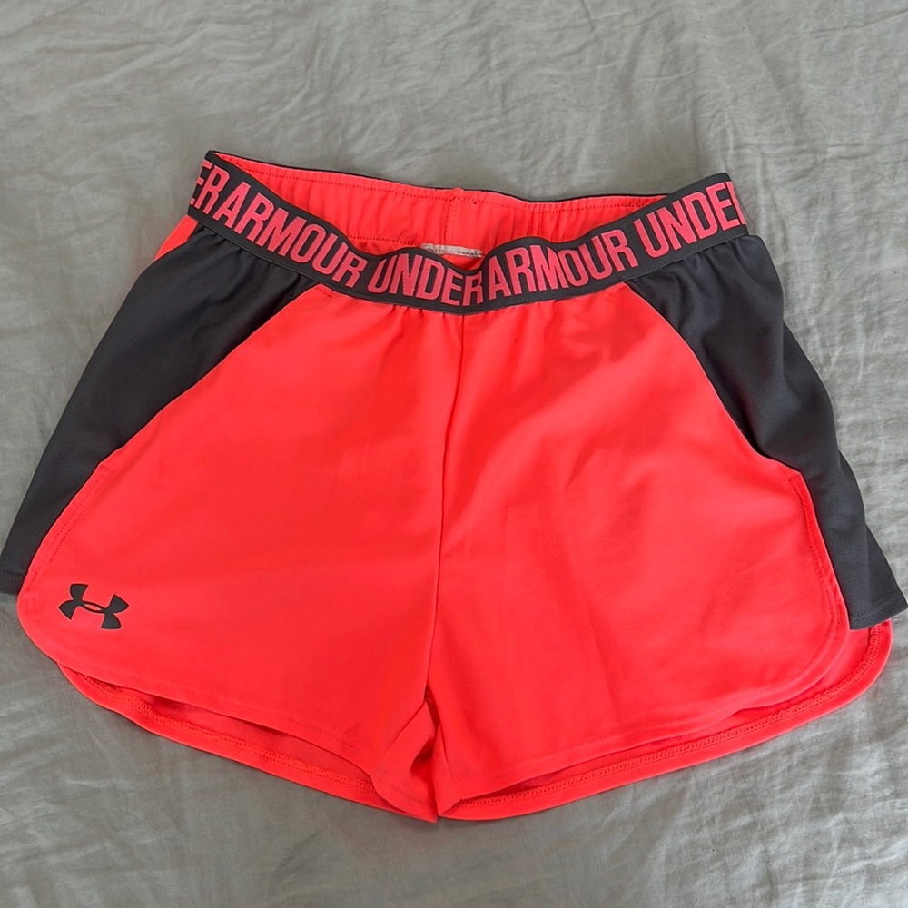 Hot pink running shorts